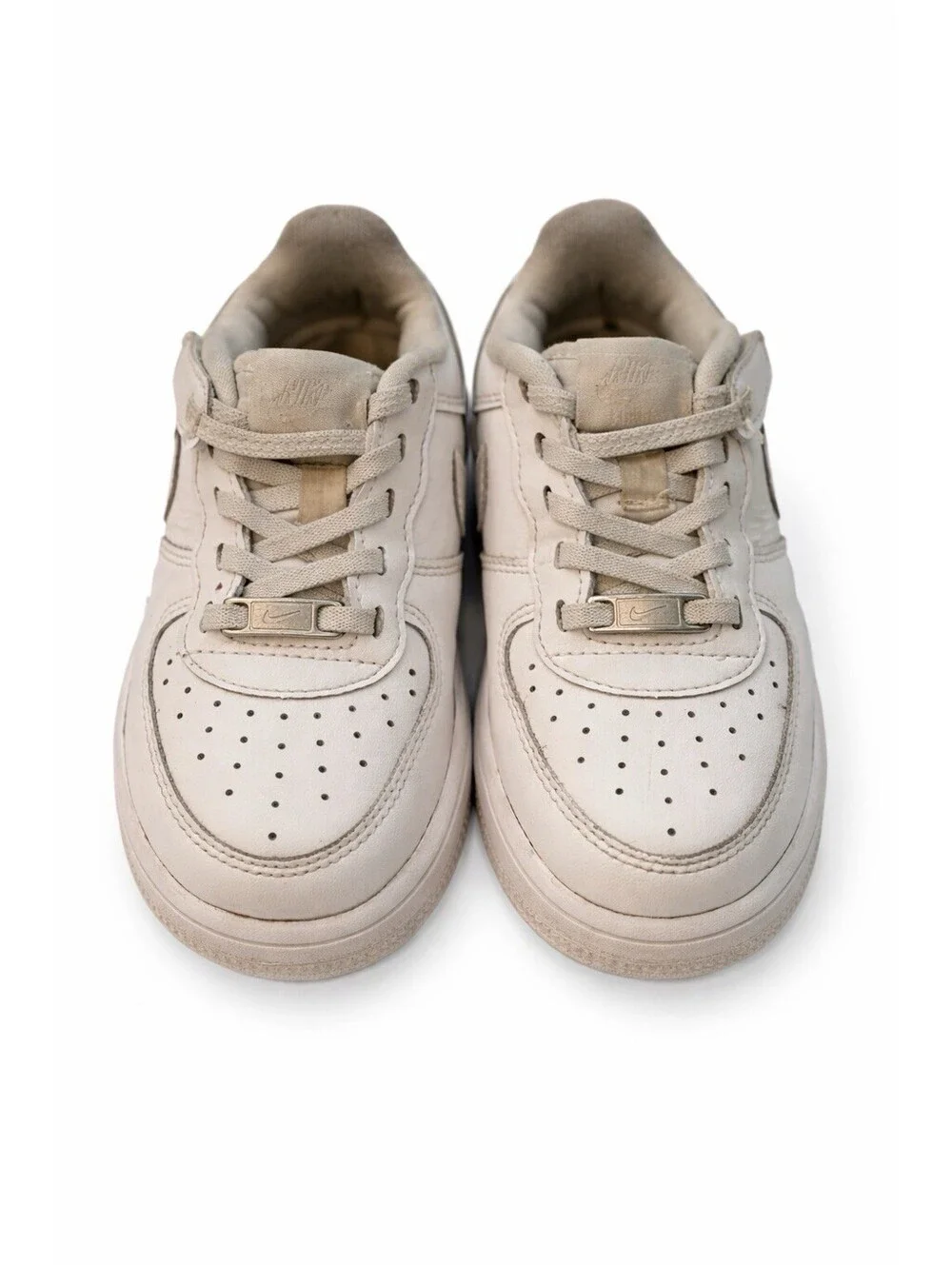 Nike Air Force One Kids Size 10 White Sneakers Shoes See Desc
